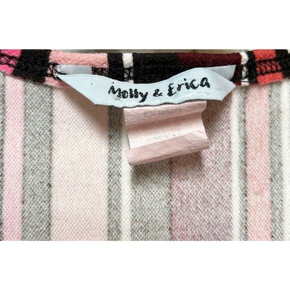 Molly & Erica Stripe Open Front Thigh Length Cardigan Multicolor Women's Size 1X - Picture 4 of 7